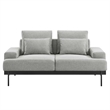 Modway Proximity Upholstered Polyester Fabric Loveseat in Light Gray