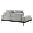 Modway Proximity Upholstered Polyester Fabric Loveseat in Light Gray