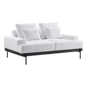 Modway Proximity Upholstered Polyester Fabric Loveseat in White