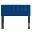 Modway Patience Channel Tufted Velvet Twin Headboard in Navy