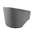 Modway Series Performance Velvet Fabric and Iron Swivel Chair in Gray