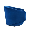 Modway Series Performance Velvet Fabric and Iron Swivel Chair in Navy