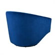 Modway Series Performance Velvet Fabric and Iron Swivel Chair in Navy