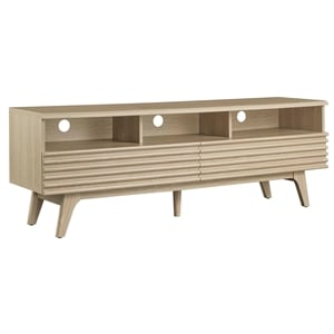 Modway Render Particleboard and Laminate TV Stand for TVs up to 66&quot in Oak
