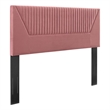 Modway Patience Channel Tufted Velvet King/California King Headboard in Pink