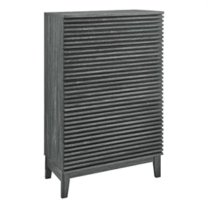 Modway Render 5-Drawer Modern Particleboard Wood Dresser Chest in Charcoal