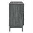 Modway Render 6-Drawer Modern Particleboard Wood Dresser in Charcoal