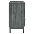 Modway Render 3-Drawer Modern Particleboard Wood Bachelors Chest in Charcoal