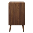 Modway Transmit 3-Drawer Particleboard Wood Chest in Walnut/White