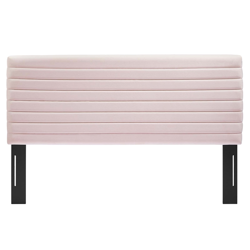 Modway Tranquil Performance Velvet King/California King Headboard in Pink