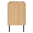 Modway Chaucer 3-Drawer Particleboard and Rattan Chest in Oak