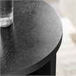 Modway Silas Round Modern Wood Side Table with X-Shaped Base in Black