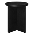 Modway Silas Round Modern Wood Side Table with X-Shaped Base in Black