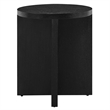 Modway Silas Round Modern Wood Side Table with X-Shaped Base in Black
