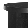 Modway Silas Round Modern Wood Side Table with X-Shaped Base in Black