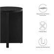 Modway Silas Round Modern Wood Side Table with X-Shaped Base in Black