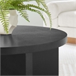 Modway Silas Round Modern Wood Coffee Table with X-Shaped Base in Black