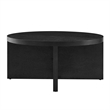 Modway Silas Round Modern Wood Coffee Table with X-Shaped Base in Black