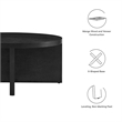 Modway Silas Round Modern Wood Coffee Table with X-Shaped Base in Black