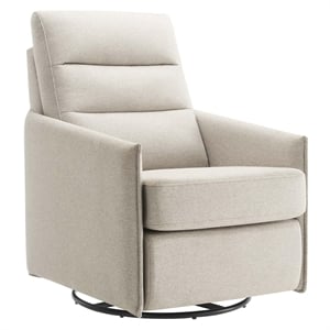 Modway Etta Upholstered Polyester Fabric Lounge Chair in Oatmeal