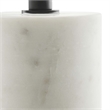 Modway Lyric Round Marble & Iron Side Table with Cylinder Base in White/Black