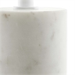 Modway Lyric Round Marble & Iron Side Table with Cylinder Base in White