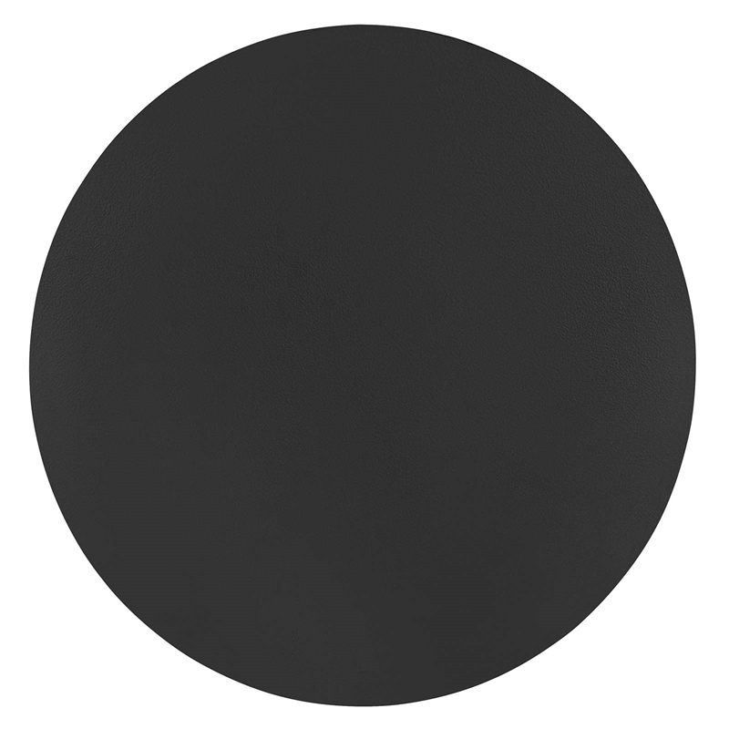 Modway Aliza Round Iron Metal & Marble Side Table in Black and White