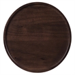Modway Amina Round Acacia Wood Side Table in White and Walnut