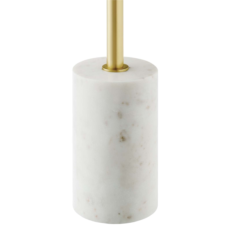 Modway Amina Round Acacia Wood Side Table in White and Walnut