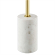 Modway Amina Round Acacia Wood Side Table in White and Walnut