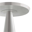 Modway Maren Round Iron Metal Side Table with Conical Pedestal Base in Nickel
