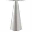 Modway Maren Round Iron Metal Side Table with Conical Pedestal Base in Nickel