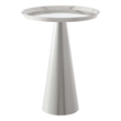 Modway Maren Round Iron Metal Side Table with Conical Pedestal Base in Nickel