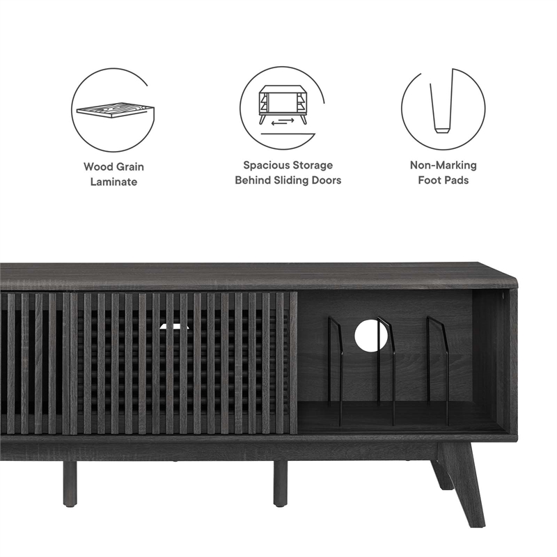 Modway Iterate Modern Wood TV Stand for TVs up to 65