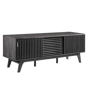 Modway Iterate Modern Wood TV Stand for TVs up to 65&quot in Charcoal