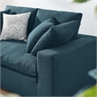 Modway Commix Upholstered Modern Fabric & Wood Loveseat in Azure