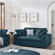 Modway Commix Upholstered Modern Fabric & Wood Loveseat in Azure