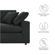 Modway Commix Upholstered Modern Fabric & Wood Loveseat in Black