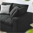 Modway Commix Upholstered Modern Fabric & Wood Loveseat in Black