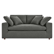 Modway Commix Upholstered Modern Fabric & Wood Loveseat in Gray
