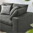 Modway Commix Upholstered Modern Fabric & Wood Loveseat in Gray