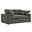 Modway Commix Upholstered Modern Fabric & Wood Loveseat in Gray