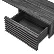 Modway Render Wall Mount Corner Modern Wood Office Desk in Charcoal