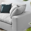 Modway Commix Upholstered Modern Fabric & Wood Loveseat in Light Gray