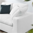 Modway Commix Upholstered Modern Fabric & Wood Loveseat in Pure White