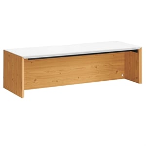 Modway Kinetic 49&quot Wall-Mount Wood Office Desk in White and Natural