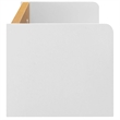 Modway Kinetic Wall-Mount Modern Wood Shelf in White and Natural