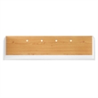 Modway Kinetic Wall-Mount Modern Wood Shelf in White and Natural
