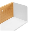 Modway Kinetic Wall-Mount Modern Wood Shelf in White and Natural