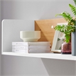 Modway Kinetic Wall-Mount Modern Wood Shelf in White and Natural